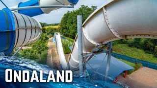 HUGE WATERPARK IN ITALY Ondaland Acquapark All Slides POV [upl. by Eudosia]