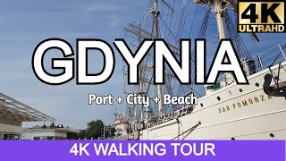 GDYNIA 4K  Poland walking tour [upl. by Suiramed]