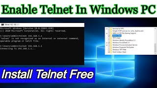 How To EnableInstall Telnet in Windows PC [upl. by Yvaht]