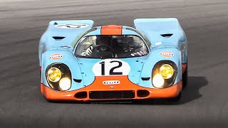 Porsche 917K 917008 w Gulf Livery racing on track [upl. by Nylra940]