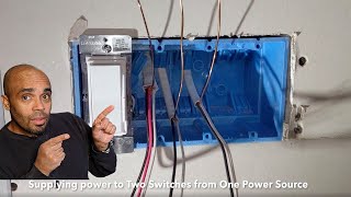 How to Install Two Light Switches from One Power Source line [upl. by Feriga]