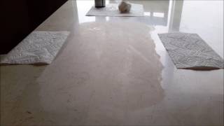 Removing etching  water marks from my marble table using etch remover [upl. by Waddington]