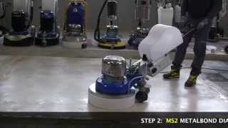 Marble floors How to grinding and polishing with Klindex Levighetor 650VS [upl. by Eihs]