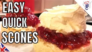 National Cream Tea Day  How To Make Scones For Clotted Cream Recipe FoolProof Fast British Cooking [upl. by Yerhpmuh]