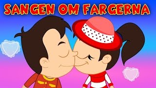 Sången om färgerna  Röd röd röd är mössan på mitt huvud med mera  Barnsånger på svenska [upl. by Kcirtap785]