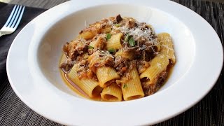 Pasta alla Genovese  Rigatoni with GenoveseStyle Meat Sauce [upl. by Mcbride]