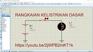 1 Belajar kelistrikan rangkaian dasar menggunakan proteus profesional 89 [upl. by Lac]