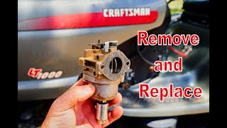 How to Replace the Carburetor on a Craftsman LT1000 Lawn Mower [upl. by Airdnua]