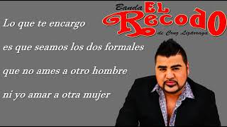 Banda el recodo  Delante de mi LETRA 2018 [upl. by Scrivings]