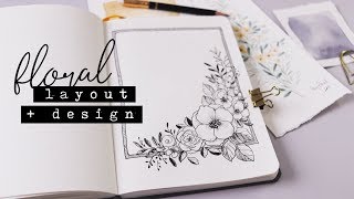 How to Layout and Design Floral Illustrations  Drawing Flowers [upl. by Tabbi436]