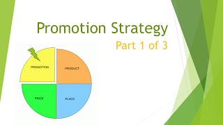 Marketing Mix Promotion Strategy part 1 [upl. by Ahsok]