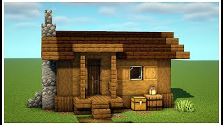 Minecraft How to Build a Wooden Hut  Tutorial [upl. by Ennovy]