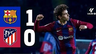 FC BARCELONA 1 vs 0 ATLETICO MADRID  LALIGA 202324 MD15 [upl. by Rogerg]