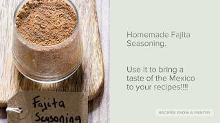 How To Make Fajita Seasoning Recipe [upl. by Runstadler377]