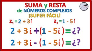 SUMA y RESTA de NÚMEROS COMPLEJOS  SUPER FÁCIL [upl. by Ignacius]