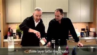 aerolatte  milk frother makes three layer caffè latte macchiato [upl. by Hooke]