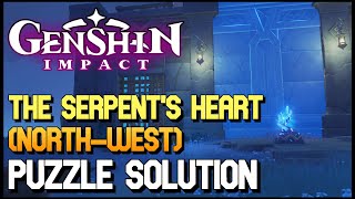 Genshin Impact  The Serpents Heart NorthWest Puzzle Solution [upl. by Katushka]