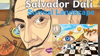 How to draw a Surrealistic Landscape inspired by Salvador Dali [upl. by Adelaide]