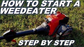 Beginners guide How to start a weedeater [upl. by Cirda346]