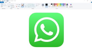 How to draw WhatsApp Logo on Computer using Ms Paint  Whatsapp Logo Designing  Ms Paint [upl. by Aihtnys]