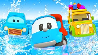 Car cartoons for kids  Leo the Truck amp Clever cars full episodes cartoons for babies [upl. by Dnivra]