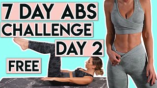 7 Day Beginner Core Challenge  11 LINE ABS WORKOUT  Day 2 [upl. by Alleon]