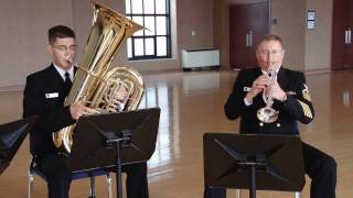 Navy Band Brass Quartet  quotThe Stomping Sailors Marchquot [upl. by Etteve17]