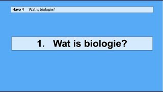 1 Wat is biologie [upl. by Tiedeman]