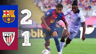 FC BARCELONA 2 vs 1 ATHLETIC CLUB Highlights  LALIGA 202425 [upl. by Stauffer]