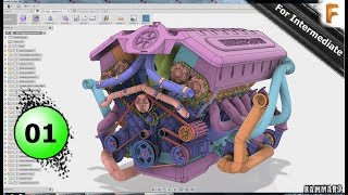 Fusion 360 Modeling V12 Engine EP 01 😍 Full HD [upl. by Meng]