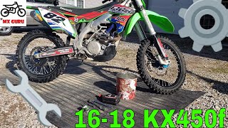 20162018 Kawasaki KX450f  How to change the oil [upl. by Lacim644]