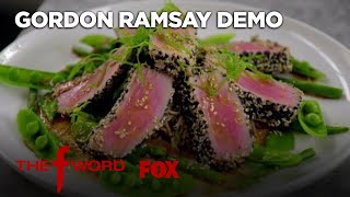 Gordon Ramsay Demonstrates How To Cook Delicious Sesame Crusted Tuna  Season 1 Ep 10  THE F WORD [upl. by Enelyahs]