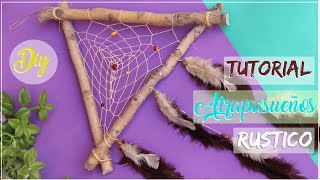 Como hacer un ATRAPASUEÑOS triangular Rustico 🪶 DIY DREAMCATCHER [upl. by Can]