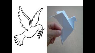 Origami Dove🕊️☮️ DIY Paper Crafts  Cómo Hacer una Paloma de Papel Manualidades Papiroflexia [upl. by Nyleahcim]