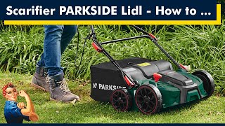 PARKSIDE Electric Scarifier  Aerator from Lidl how to scarify the lawn [upl. by Mir784]