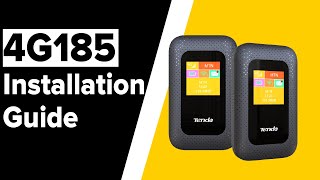 Installation Guide for Tenda 4G185 4G LTE Mobile WiFi hotspot [upl. by Aleen]