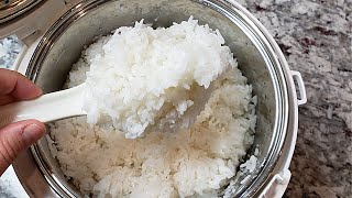 RICE COOKER Method  How I Make Steamed Rice [upl. by Annaynek]