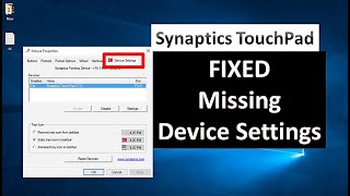 FIXED Synaptic Device Settings Missing [upl. by Aznola46]