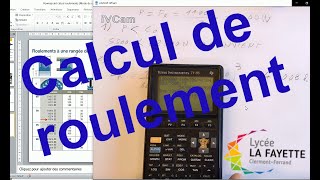 cours BTS calcul de roulement [upl. by Risay]