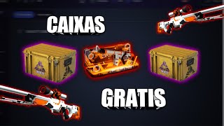 CSGOCASES E SUAS 3 CAIXAS GRATIS [upl. by Htor200]