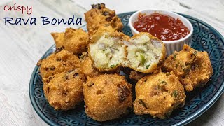 Crispy rava bonda recipe  No besan pakoda recipe  Tea time snacks  suji ke pakode  Rava punugulu [upl. by Audette7]