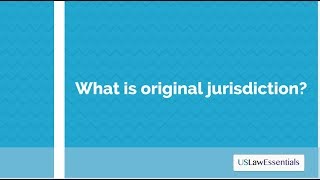 What is original jurisdiction [upl. by Jo221]