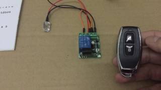 How to use 1 Channel DC12V Remote Control Switch with 2 button remote control [upl. by Norita918]