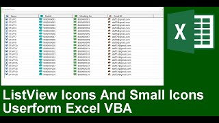 Listview Icons And Small icons Userform Excel VBA [upl. by Edaw645]