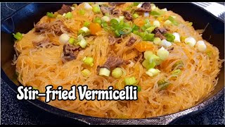 Vermicelli Recipe  Stir Fry Glass Noodles [upl. by Jarietta779]