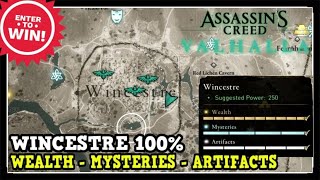 Assassins Creed Valhalla Wincestre All Collectibles Wealth Mysteries Artifacts [upl. by Garaway]