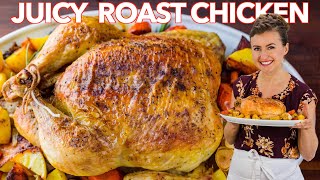 Juicy ROAST CHICKEN RECIPE  How To Cook a Whole Chicken [upl. by Gile]