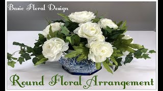 Tricias Creations Basic Floral Design Part 1 Round Floral Arrangement [upl. by Ynaffat]