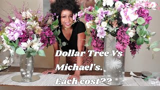 Purple DIY Wedding centerpieces Faux flowers [upl. by Kahlil]