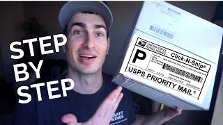 Everything about USPS Click N Ship Shipping Tutorial For Beginners  How to Ship a Package from Home [upl. by Ledda]